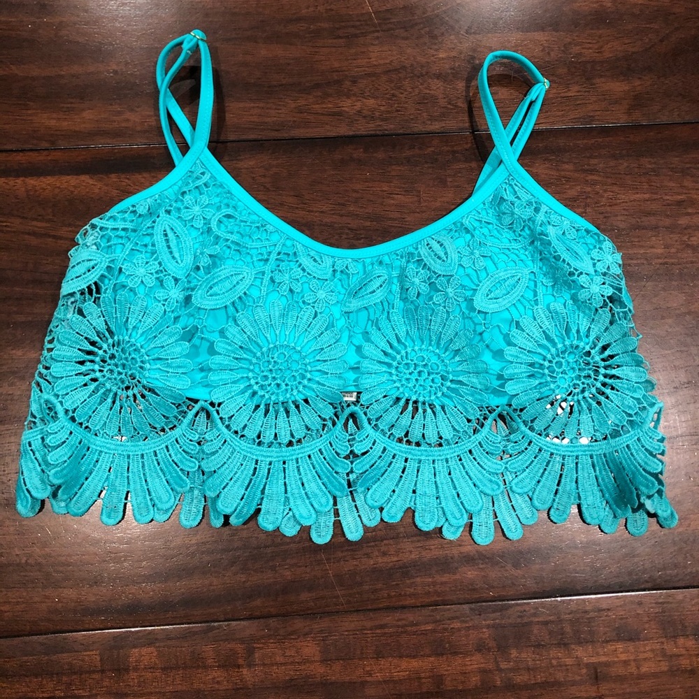 Blue Jessica Simpson Bikini Top